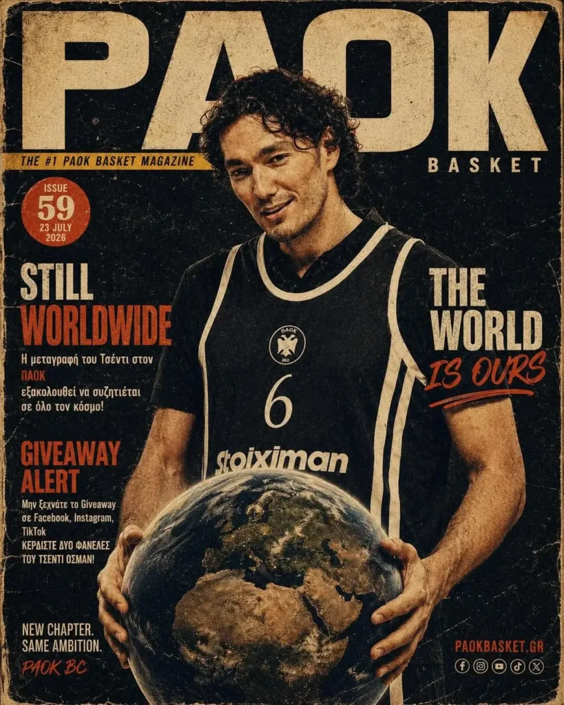 Το πρωτοσέλιδο του PAOK Basket Πέμπτη 23 Ιουλίου 2026